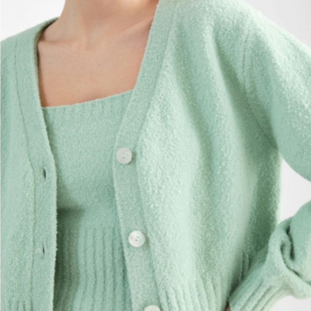 NWOT & Other Stories Pastel Green Knit Cardigan Sweater Size XS - Picture 3 of 11